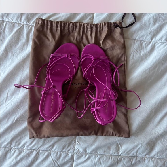 Gianvito Rossi Pink Wedge Sandals